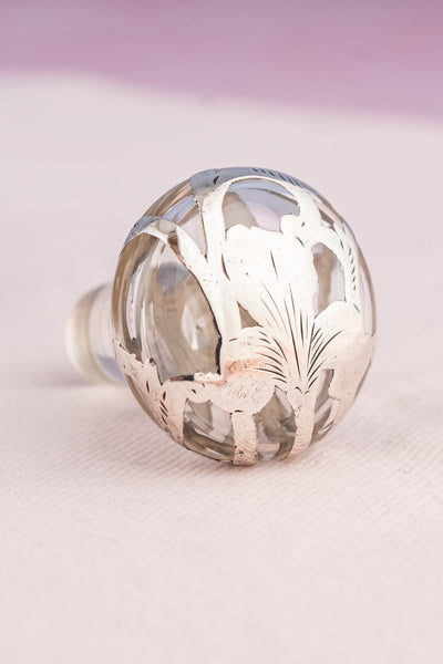 Antique Sterling & Glass Vanity Bottle