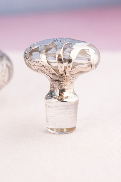 Antique Sterling & Glass Vanity Bottle