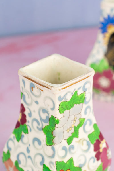 Antique French Butterfly Vase Pair