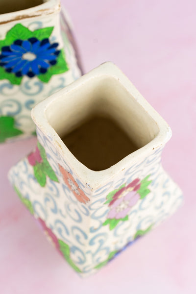 Antique French Butterfly Vase Pair