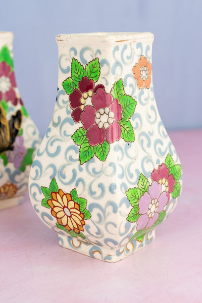 Antique French Butterfly Vase Pair