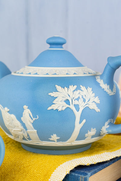 Antique Wedgwood Jasperware 3-Piece Tea Service