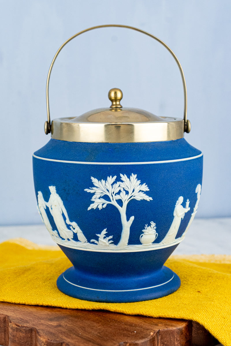 Antique Wedgwood Jasperware Biscuit Barrel