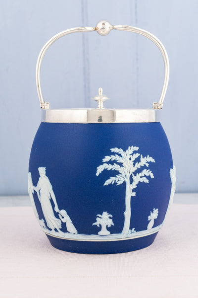 Antique Wedgwood Jasperware Biscuit Barrel