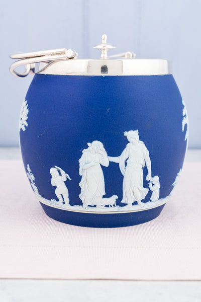 Antique Wedgwood Jasperware Biscuit Barrel