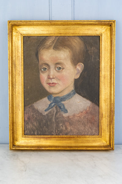 Antique "L'Enfant" Painting
