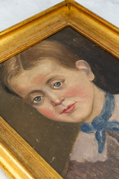 Antique "L'Enfant" Painting