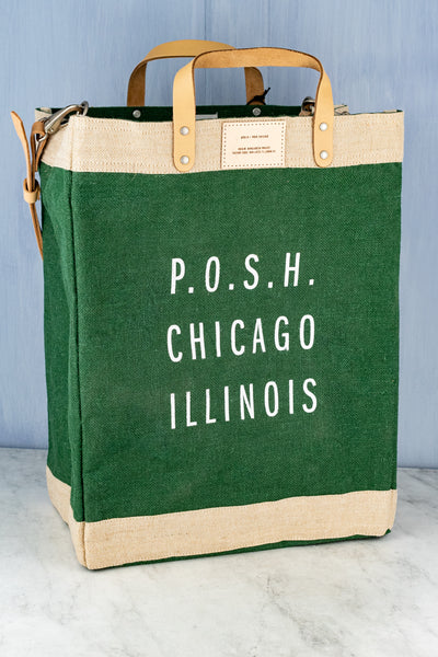Apolis Field Green P.O.S.H. Market Bag with Shoulder Strap