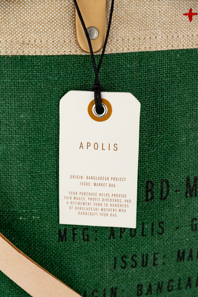 Apolis Field Green P.O.S.H. Market Bag with Shoulder Strap