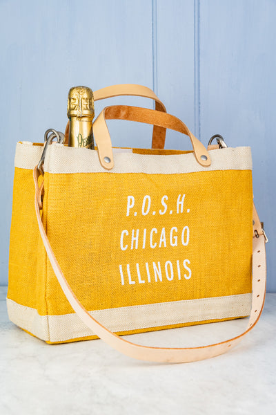 Apolis P.O.S.H. Market Tote with Shoulder Strap in Goldenrod