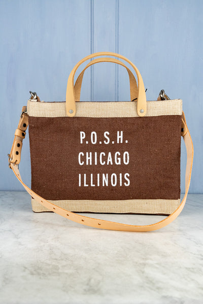 Apolis P.O.S.H. Market Tote with Shoulder Strap in Russet