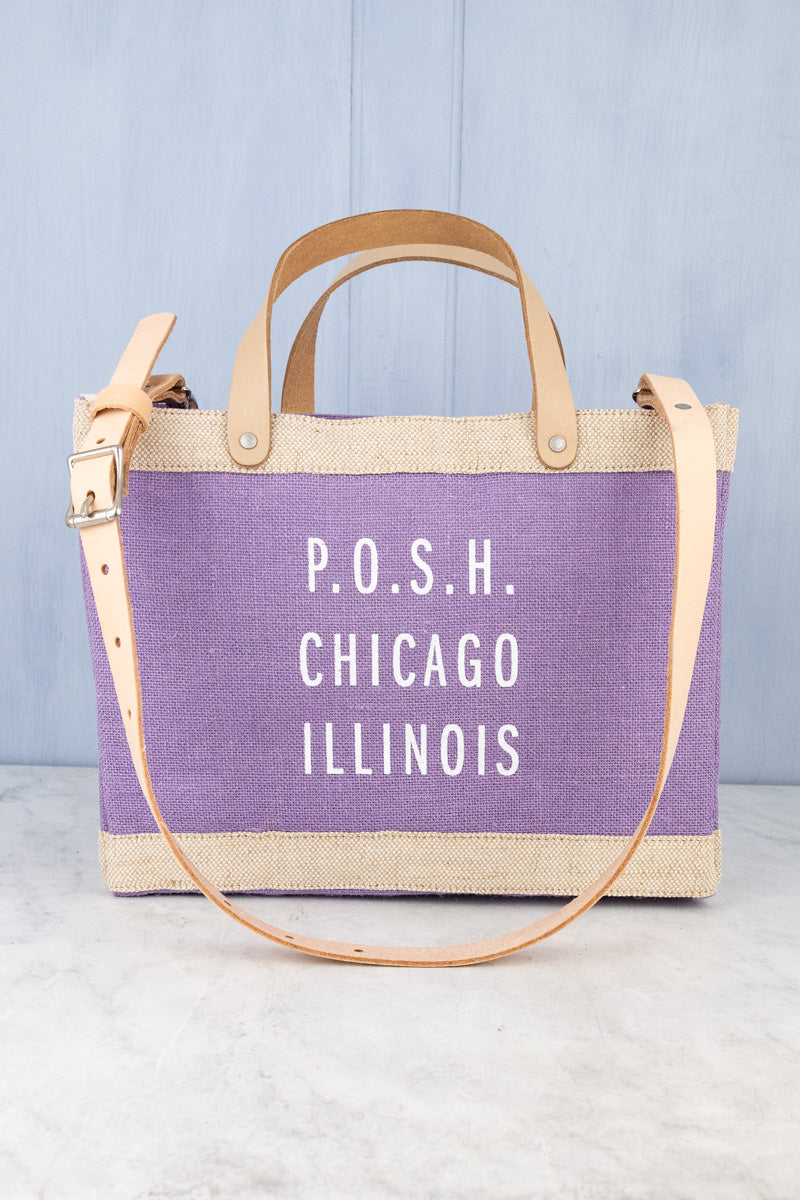 Apolis P.O.S.H. Lavender Market Tote with Shoulder Strap