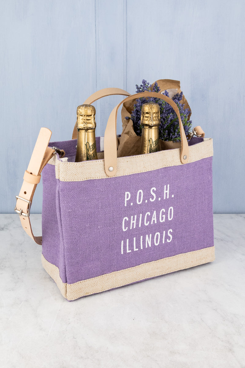 Apolis P.O.S.H. Lavender Market Tote with Shoulder Strap