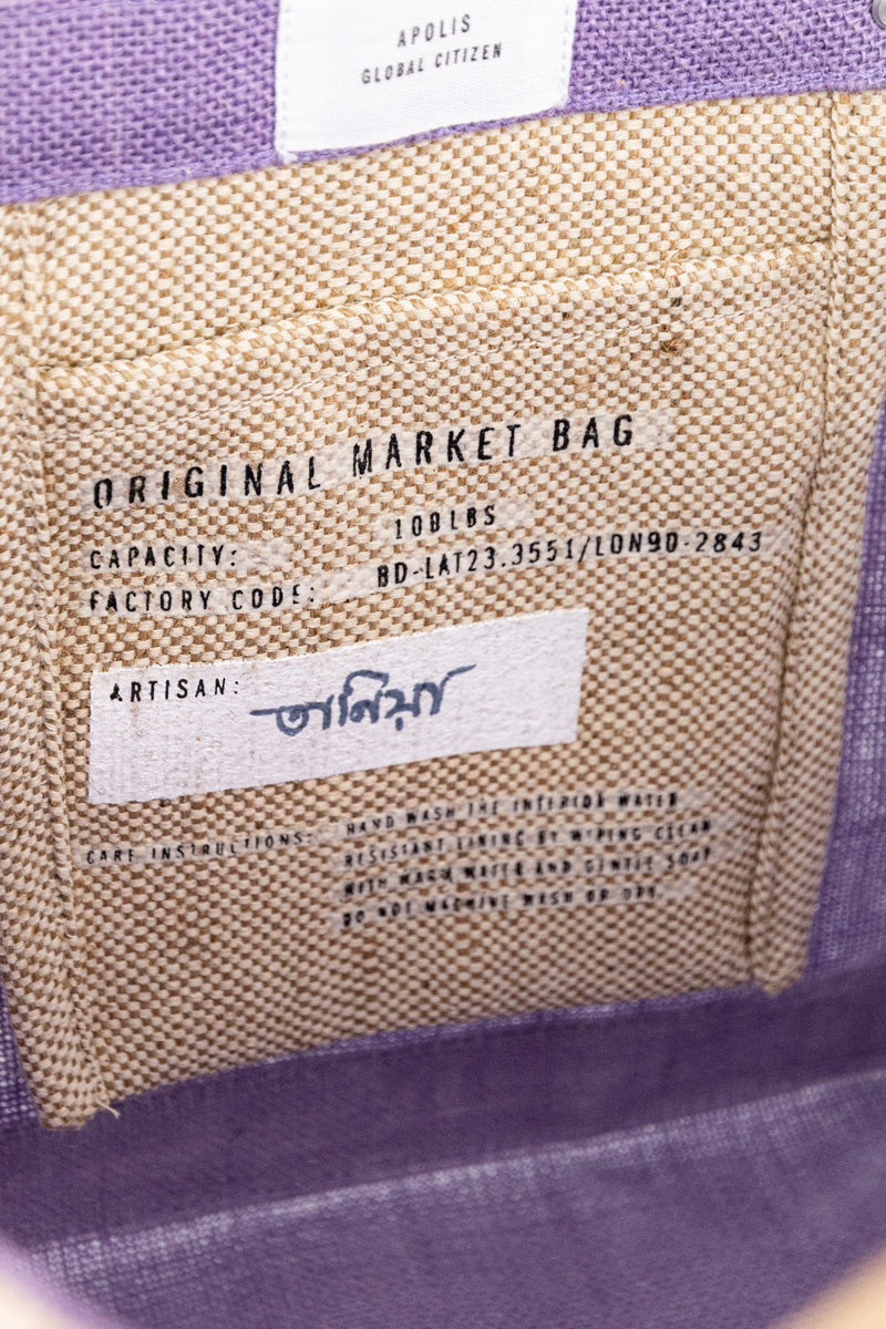 Apolis P.O.S.H. Lavender Market Tote with Shoulder Strap