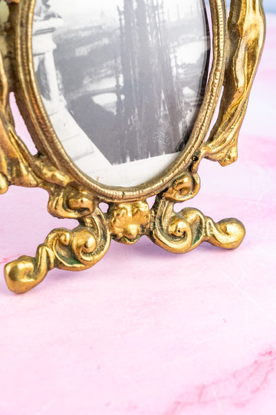 Art Nouveau Brass Picture Frame