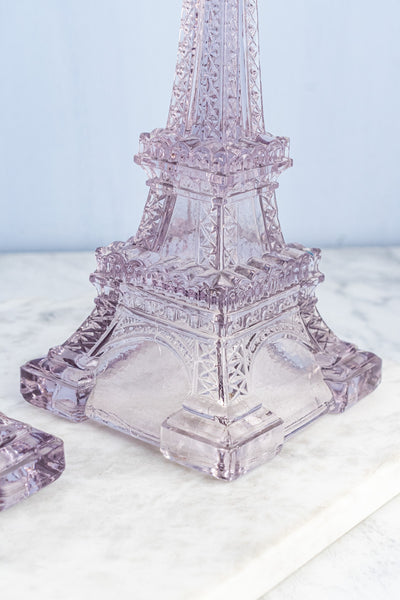 Art Nouveau Eiffel Tower 25th Anniversary Candlestick Pair