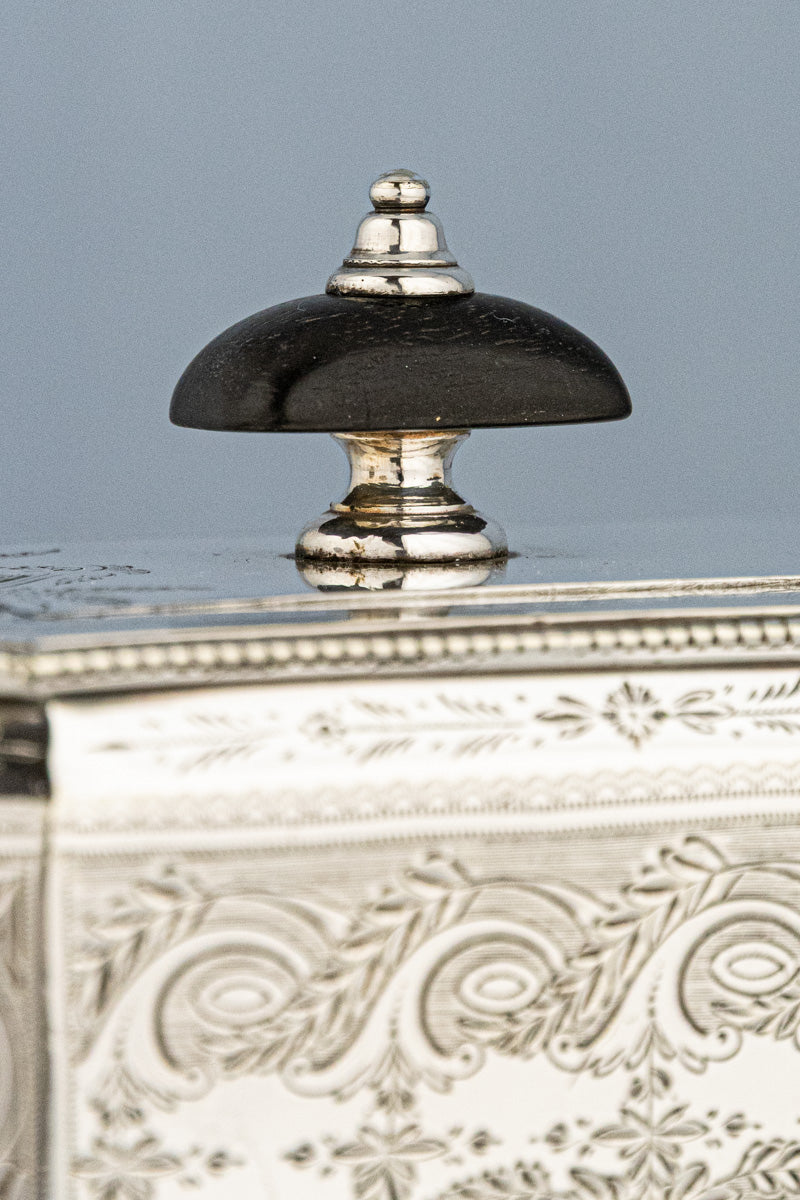 Antique Octagonal Silverplate Tea Service