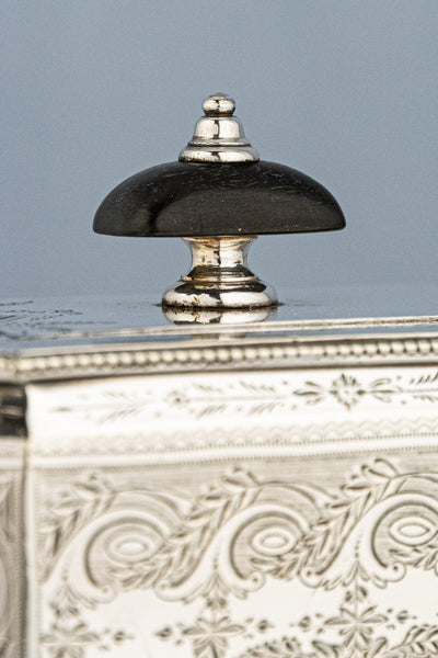 Antique Octagonal Silverplate Tea Service