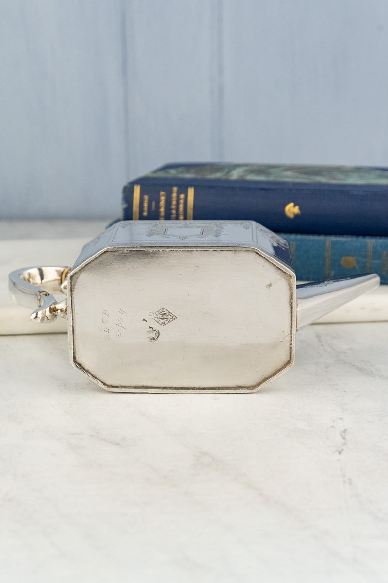 Antique Octagonal Silverplate Tea Service