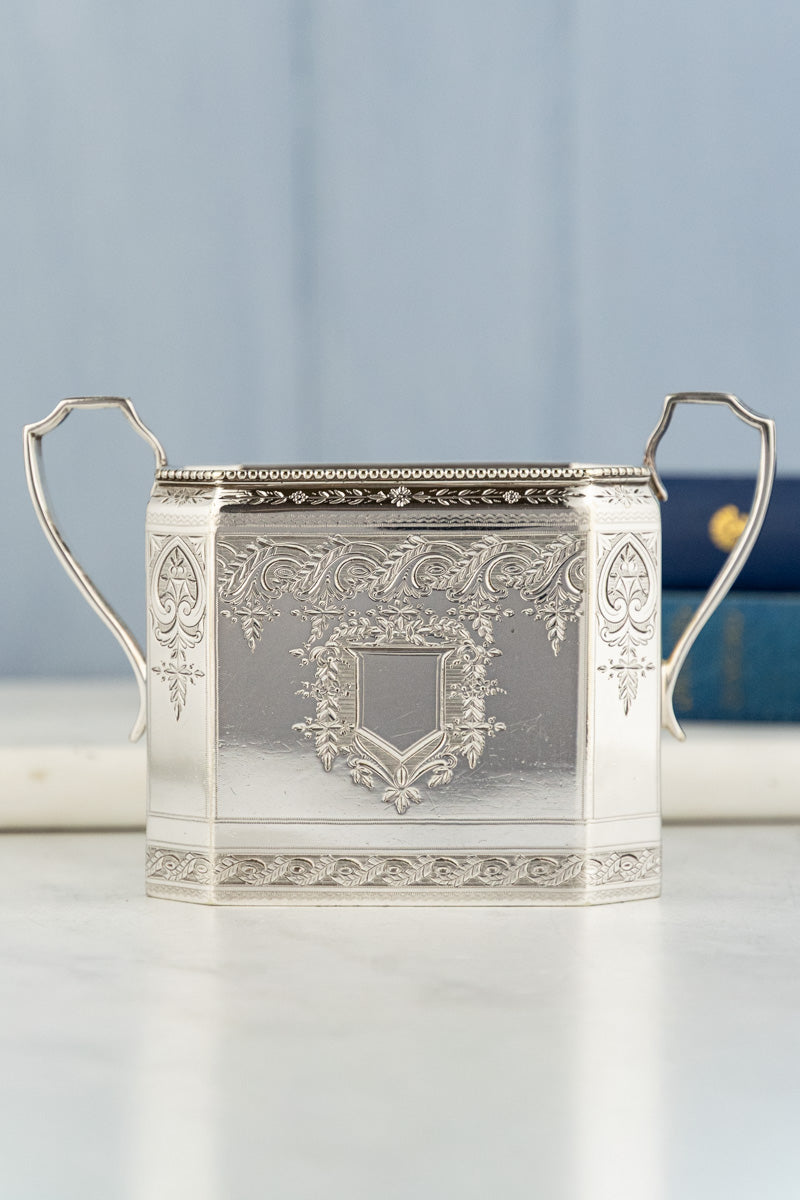 Antique Octagonal Silverplate Tea Service