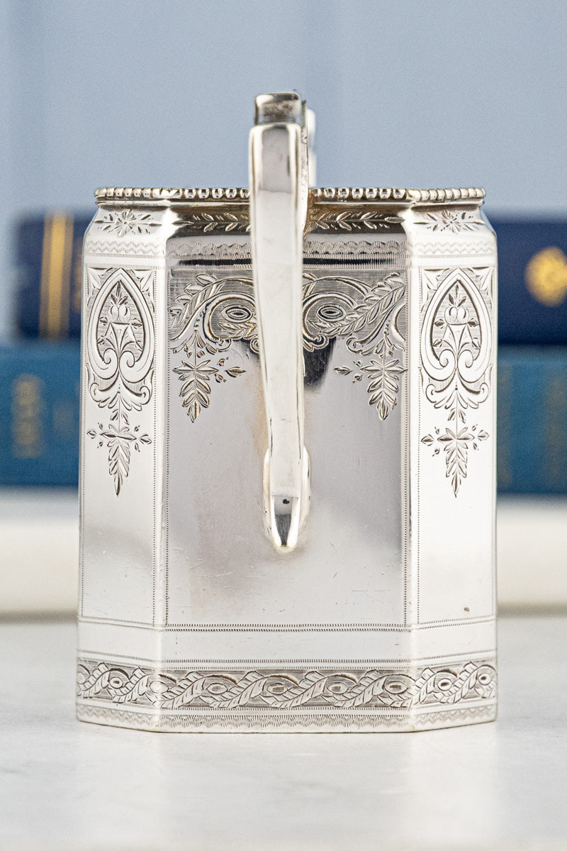 Antique Octagonal Silverplate Tea Service