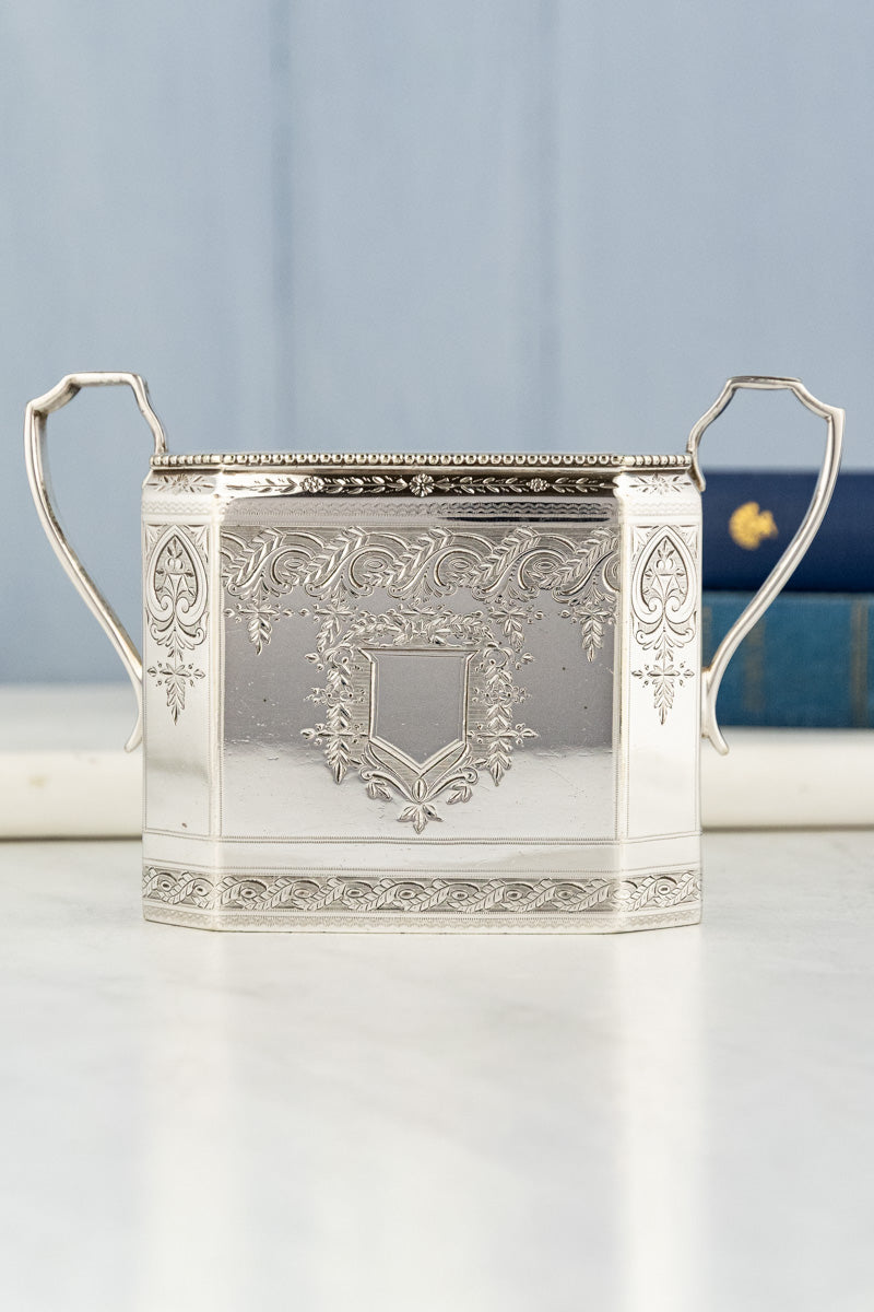 Antique Octagonal Silverplate Tea Service
