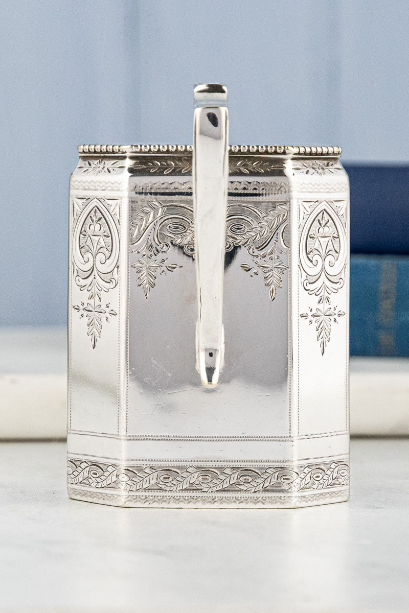 Antique Octagonal Silverplate Tea Service