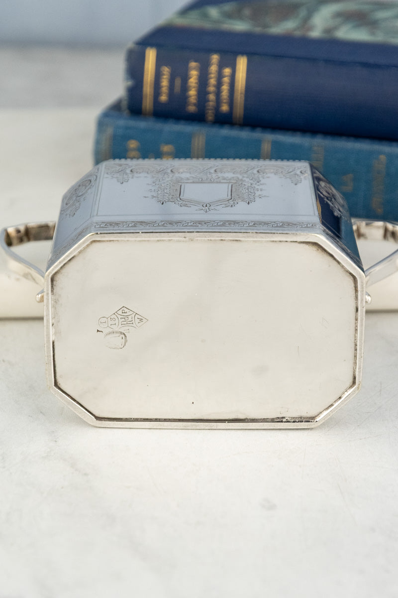 Antique Octagonal Silverplate Tea Service