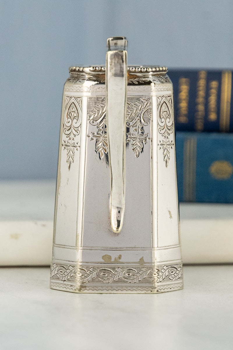 Antique Octagonal Silverplate Tea Service