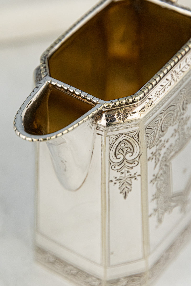 Antique Octagonal Silverplate Tea Service
