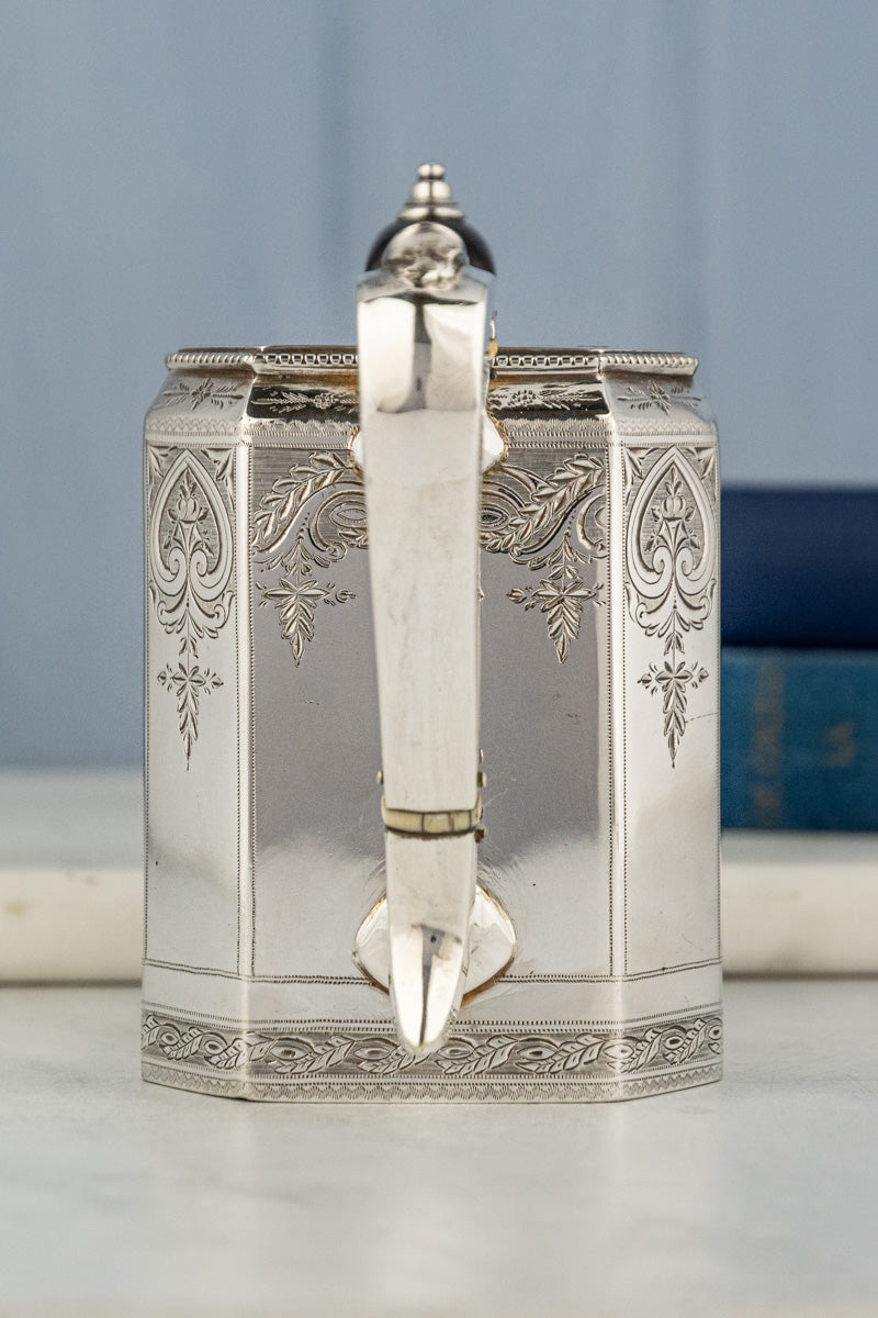 Antique Octagonal Silverplate Tea Service