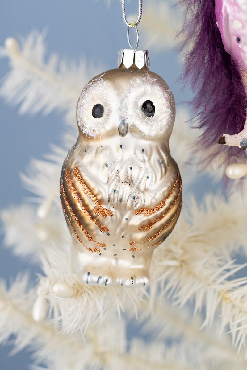 Bashful Owl & Crowned Owl Ornaments, image 3 of 7