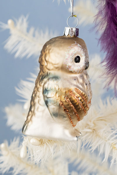 Bashful Owl & Crowned Owl Ornaments
