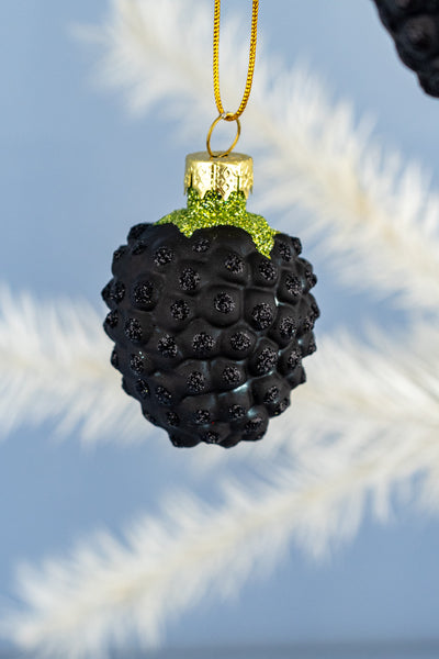 Blackberry Glass Ornament - Set of 2