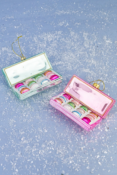 Box of Macarons Glass Ornament