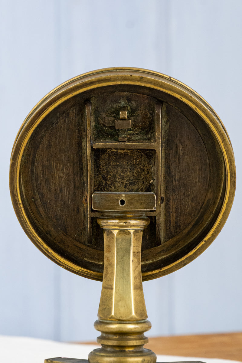 Antique Miniature Brass Tilt-Top Table