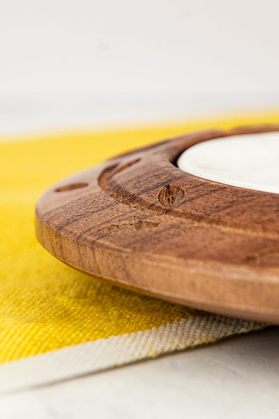 Wood & Marble Butter Dish