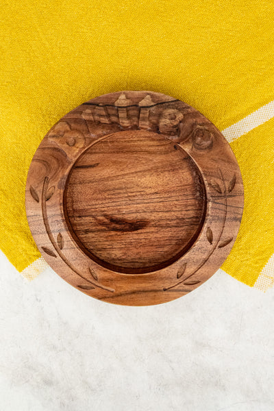 Wood & Marble Butter Dish