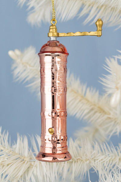 Chef Pepper Mill Glass Ornament