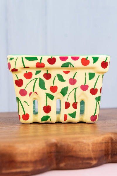 Cherry Ceramic Berry Basket