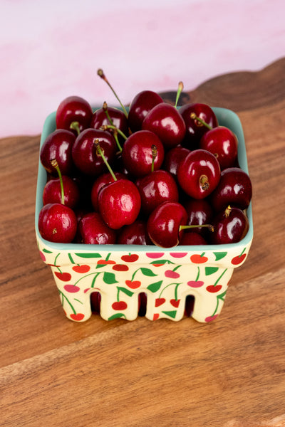 Cherry Ceramic Berry Basket