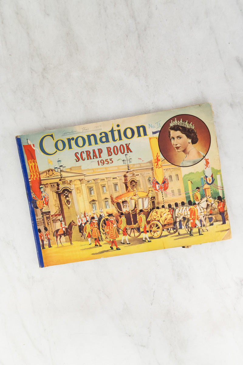 Vintage Queen Elizabeth II Coronation Scrapbook