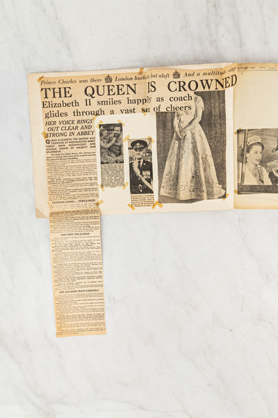 Vintage Queen Elizabeth II Coronation Scrapbook