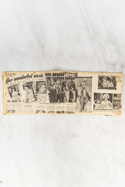 Vintage Queen Elizabeth II Coronation Scrapbook
