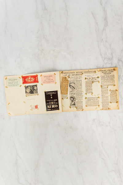 Vintage Queen Elizabeth II Coronation Scrapbook