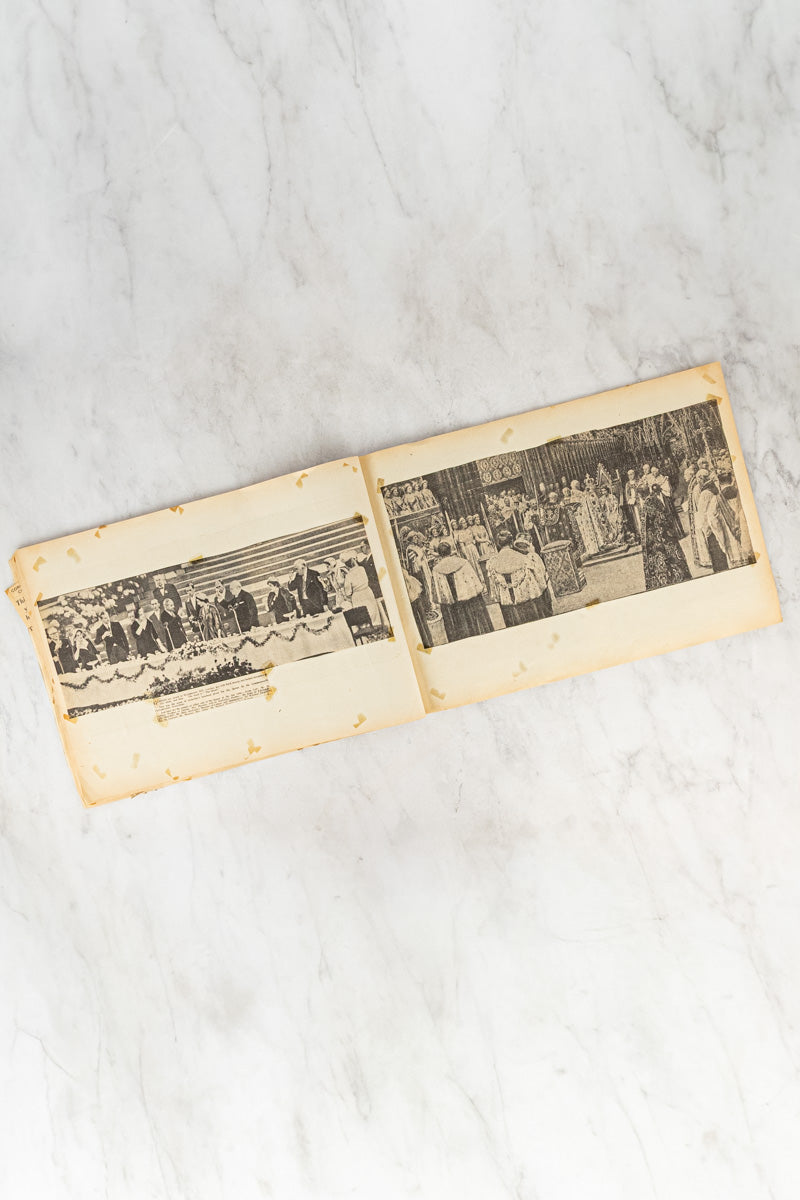 Vintage Queen Elizabeth II Coronation Scrapbook