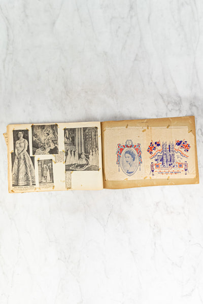 Vintage Queen Elizabeth II Coronation Scrapbook