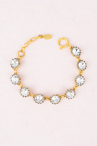 French Crystal Flower Bracelet