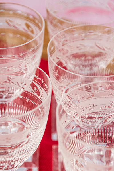 Antique Crystal Wine Glasses - Set of 6