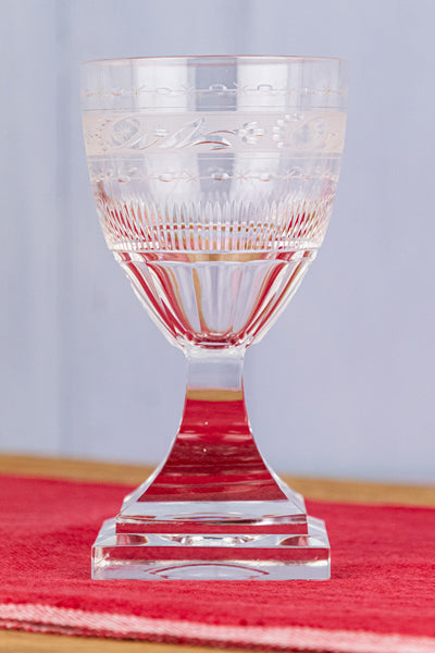 Antique Crystal Wine Glasses - Set of 6